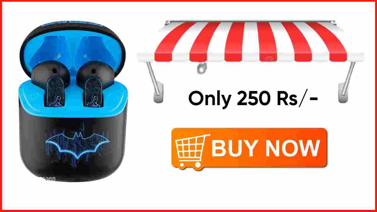 batman style wireless bt earbuds